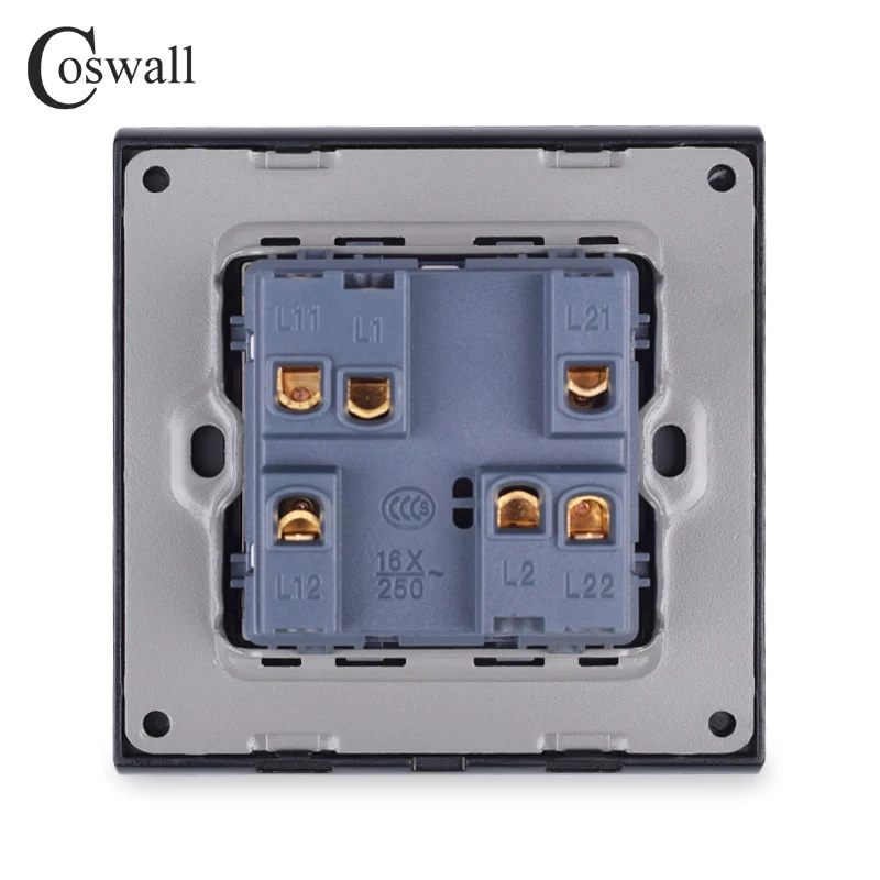 Coswall-Tempered-Crystal-Glass-Panel-1-Gang-3-Way-Intermediate-Switch-Crossover-Switch-On-Off-Wall