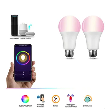 

Smart WiFi Light Bulb, No Hub Required, Dimmable Multicolor E27 7W Smart Bulb, Compatible with Mobile Phone App Control