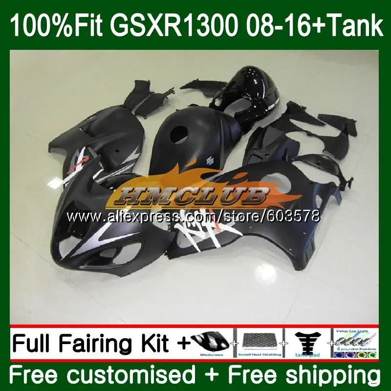 

Injection For SUZUKI Hayabusa GSXR1300 08 13 14 15 16 22CL.162 GSXR 1300 GSXR-1300 2008 2013 2014 2015 2016 Flat black Fairing