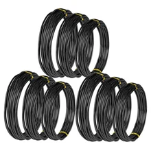 9 Rolls Bonsai Wires Anodized Aluminum Bonsai Training Wire with 3 Sizes(1.0 Mm,1.5 Mm,2.0 Mm),Total 147 Feet(Black