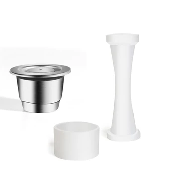 

for Nespresso Reutilisable Refillable Capsule Crema Espresso Reusable New Refillable Powder Filler Compactor