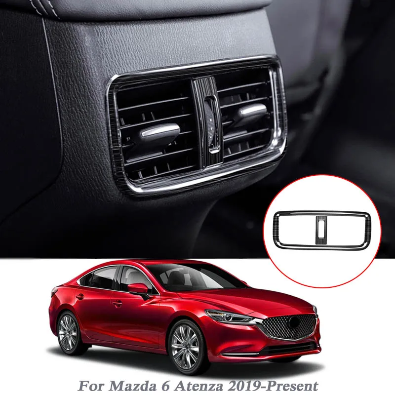 Наклеиваемого покрытия для автостайлинга из ABS хромированный для Mazda 6 Atenza-настоящее задний воздушный колпак крышка внутреннего сзади на выходе блестки наклейки автомобильные аксессуары