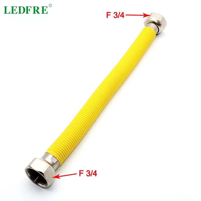 LEDFRE F3/4"*F3/4" Stainless Steel Corrugated Supply Hose Water Heater