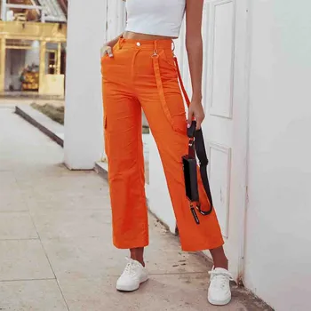 

KANCOOLD pants Women's Street Sports High Waist Casual Trousers Wide Leg Pants Pocket fashion new pants women 2019DEC26