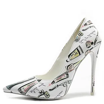 

YECHNE Vrouw Bridal Hak Schoenen Witte Bruiloft Hoge Hakken Schoenen vrouwen Plus Size Puntige Teen Pompen Partij Stiletto