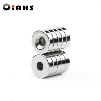 

50pcs 10 x 3 mm Hole: 3mm super Strong Round Neodymium Countersunk Ring Magnets Rare Earth N50 Free Shipping