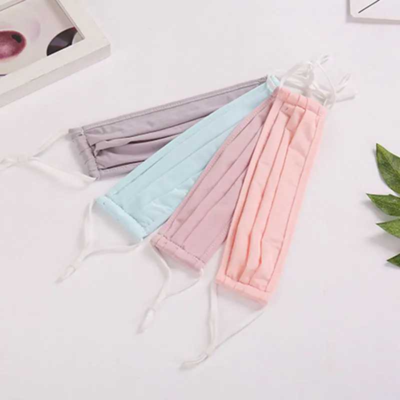 1PC Windproof Washable Mouth Mask Men Women Mouth Face Mask Reusable High Quality Masks New Summer Ice Silk Mouth Face Mask Hot