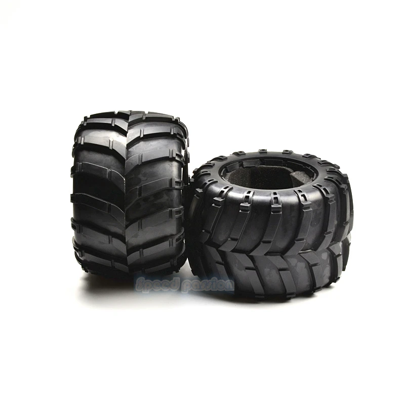 

HSP Brand New 50218-New Tires+Insert Sponge Complete Set High Speed RC Off Road Car Spare Parts Wheel For HSP 1/5 Scale Monster