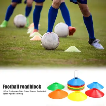 

10PCS/Lot Football Cross Speed Training Discs Outdoor Soccer Rugby Agility Training Sign Disc Cone Space Marker Training