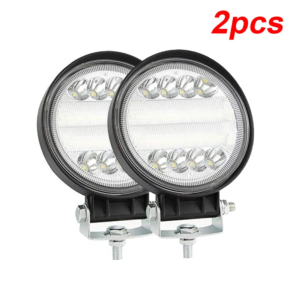 

2 pcs Car Round LED Working Light Warning Lamp White 4inch 72W 6000K 10800LM 1/2pcs Working Light high quality