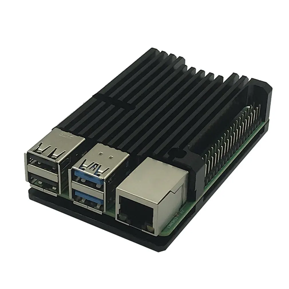 

Raspberry Pi 4 Computer Model B Armor Aluminum Alloy Case/ Passive Cooling Shell Metal Enclosure Heat Dissipation for Pi 4B Only