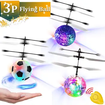 

Kids Flying Ball Toys, RC Flying Ball Hand Operated Infrared Induction Helicopter Drones Rechargeable Light Up Toy with Remote