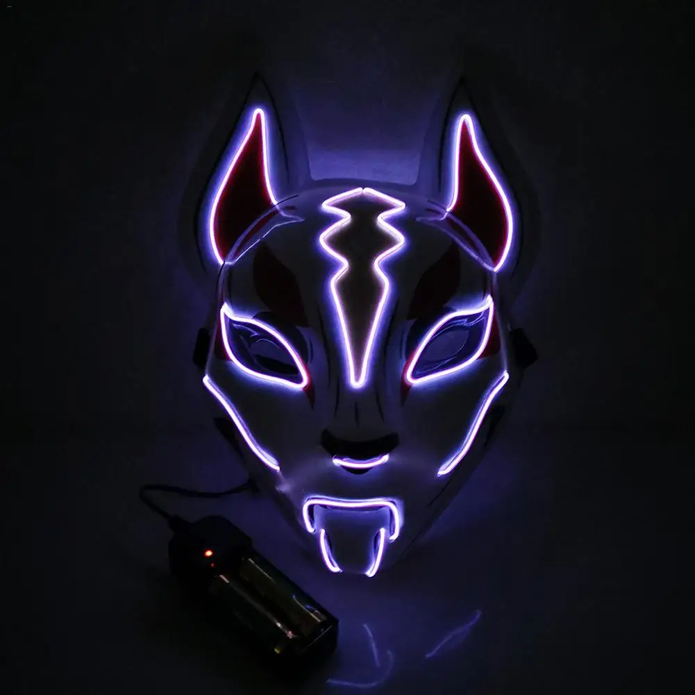 Светодиодная маска на Хэллоуин вечеринку маскарадные маски неоновые маскарадные маски светится в темноте тушь для ресниц ужас маскарадные маски