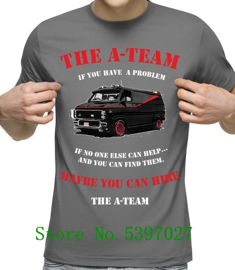 

The A-Team T-Shirt Van Mens Summer 80'S Tv Vigilante Show Mr-T Army Fight Grey 2020 casual Print Tops fashion Funny Tees