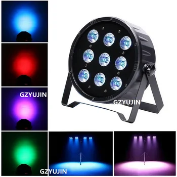 

12pcs/lot Mini 9*10w RGBW PAR STAGE LIGHT 4 in 1 Color DMX DJ STAGE Flat Par