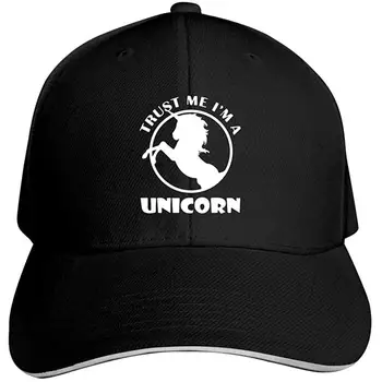 

Trust Me I'm A Unicorn Sandwich Cap Unisex Cotton Adjustable Peaked Sandwich Cap for Women Men