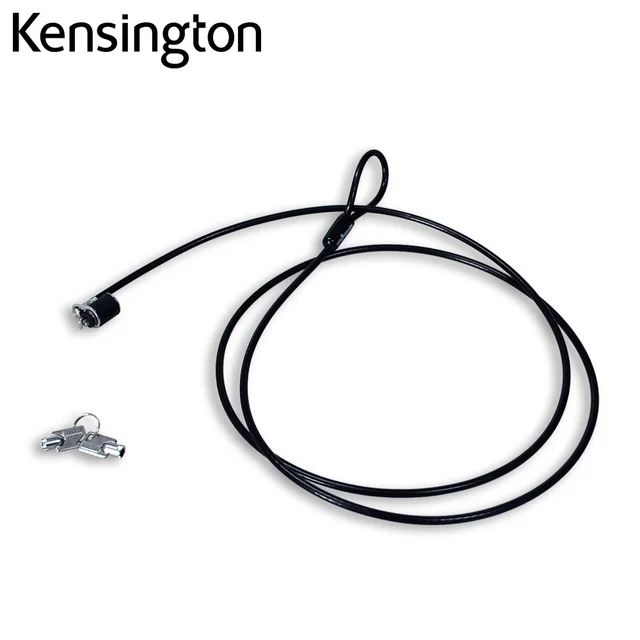 Оригинальный блокиратор для ноутбука на ключи Kensington со стальным кабелем 1,5 м, защита от кражи для монитора и проектора K64636 1