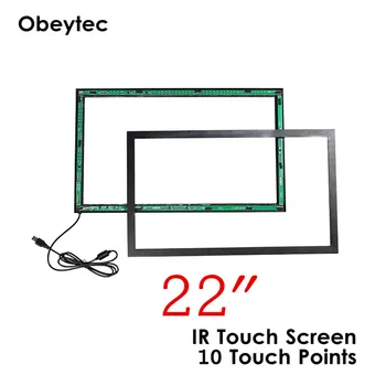 

22 inch 10 points IR touchscreen frame with free shipping , USB plug and play for touch pc
