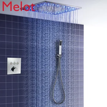 

20 Inch LED Ceiling Shower Set,Spa Spray,Bathroom Luxury Rain Mixer Shower Rainfall Shower Head System,Shower Faucet Set