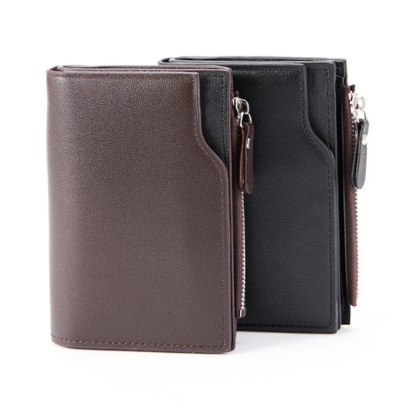 

Men's Business Mini Wallet PU Leather Purse Money Cash Card Holder Birthday Gift for Father Boyfriend Super Thin XIN-Shipping