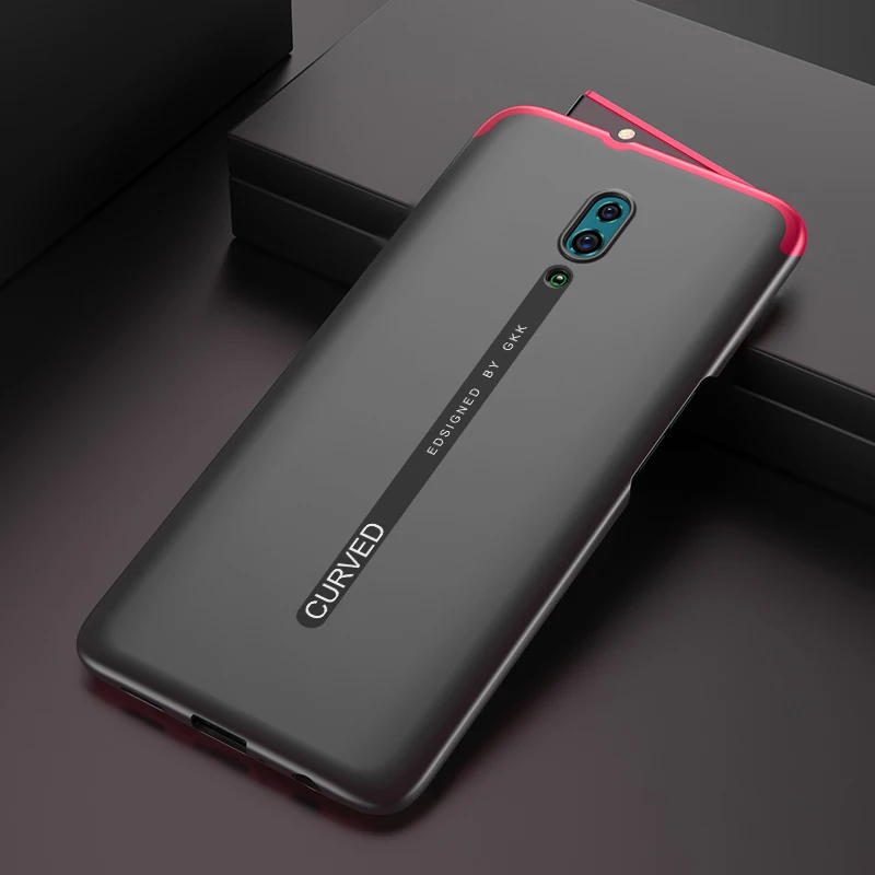 GKK 2 в 1 чехол для OPPO Reno 2 Z 10X Zoom чехол Полная защита противоударный Ультратонкий матовый чехол для OPPO Reno 2 Z 10X Zoom чехол - Цвет: Red Black