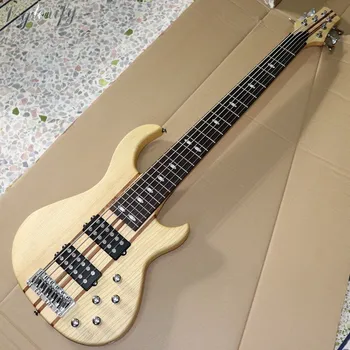 

high quality 6 string neck through electric bass ashwood
