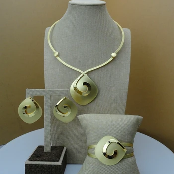

Yuminglai Classic Simple Jewelry Dubai Gold Jewelry Sets Fine Jewelry FHK6440