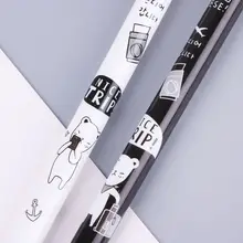 2 шт милый кот 0,7 мм автоматический механический карандаш черные чернила для ручки канцелярские принадлежности офис