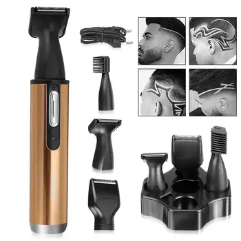 

4 in 1 Portable Rechargeable Nose Hair Trimmer Repair Nose Hair Cut Nose Hair Knife Shaving Nose Hair Safe Care Trimming Tool