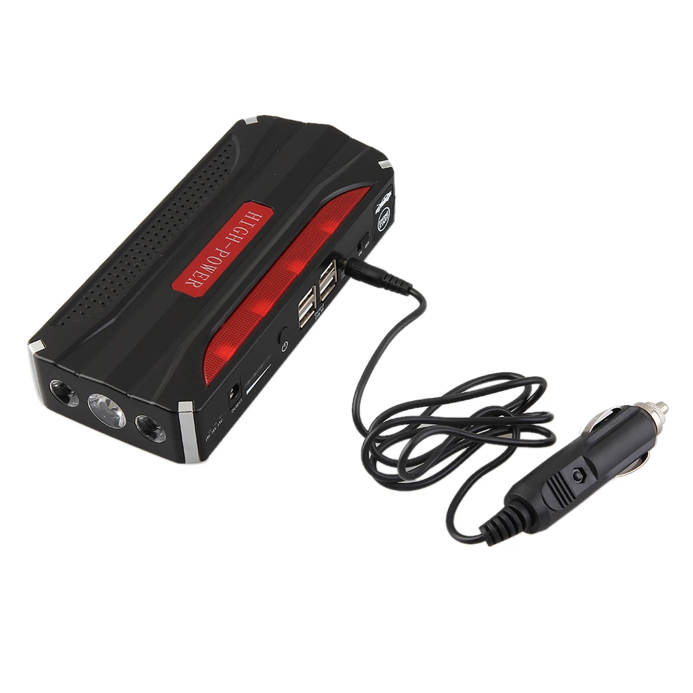 Multifunctional 68800mAH 12V 4 USB Portable Mini Car Jump Starter Power Bank For Emergency Start Chargable Battery