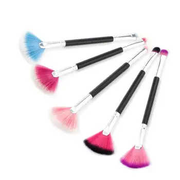 

1 Pcs Double Headed Makeup Brushes Set Professional Cosmetic Tools Facial Make Up Brushes Fan Shape Eye Shadow Brushes TSLM1