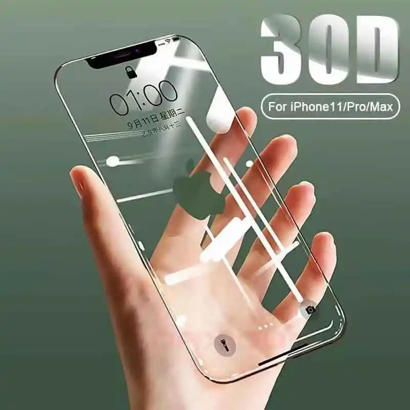 2pcs/lot 30D 9H Full Coverage Tempered Glass For IPhone11/11PRO/11PRO MAX Screen Protector Film IPhone X/XS/Max/XR | Мобильные