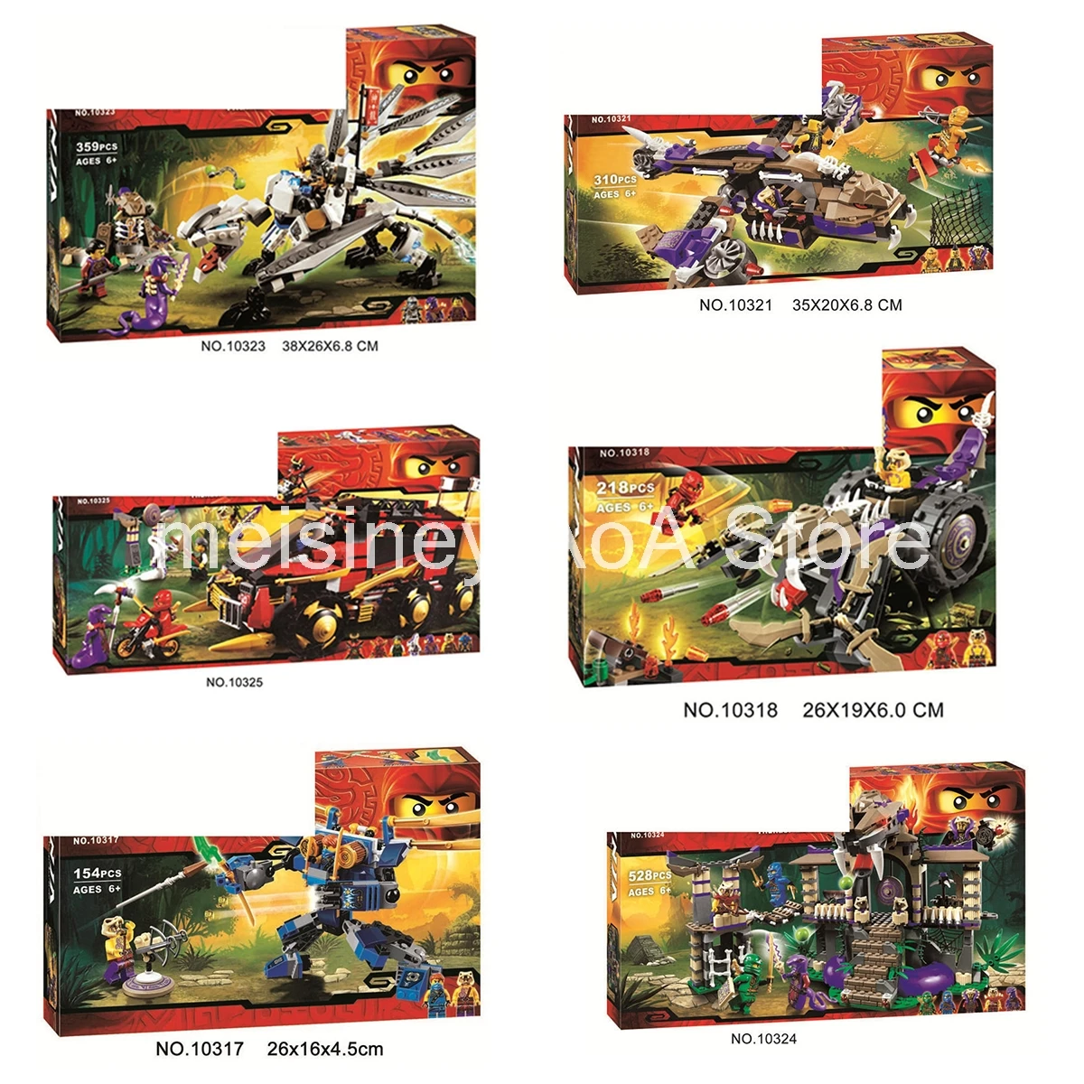 

Compatible LegoINGs ninja DB X,ENTER THE SERPENT,TITANIUM DRAGON,ELECTROMECH,DOJO SHOWDOWN