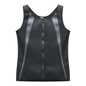 

Europe And The United States Large Size Men'S Vest Zipper Fitness Sweatshirt Suit Corset Abdomen Vest
