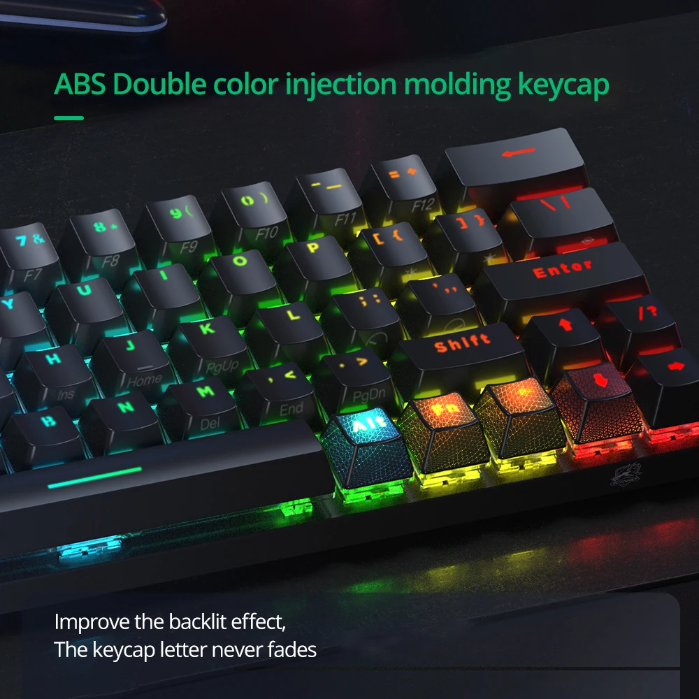 BlitzWolf BW KB1 Беспроводная клавиатура Bluetooth Gateron Switch RGB 63 Расположение клавиш NKRO Type C