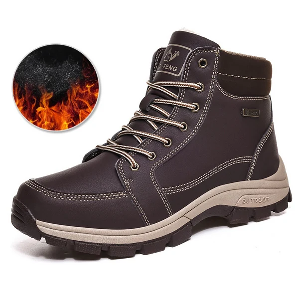 Size39-48; сезон осень-зима; уличная спортивная обувь для альпинизма; износостойкие походные ботильоны; Тактические кроссовки для мужчин; обувь для охоты - Цвет: Fur Brown