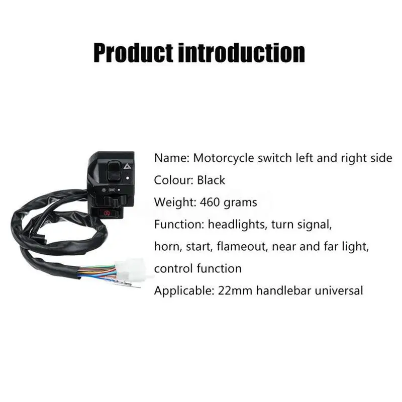 12V мотоциклов переключатель Мощность универсальная ручка переключателя руль 22 мм SR400 для к S6I5