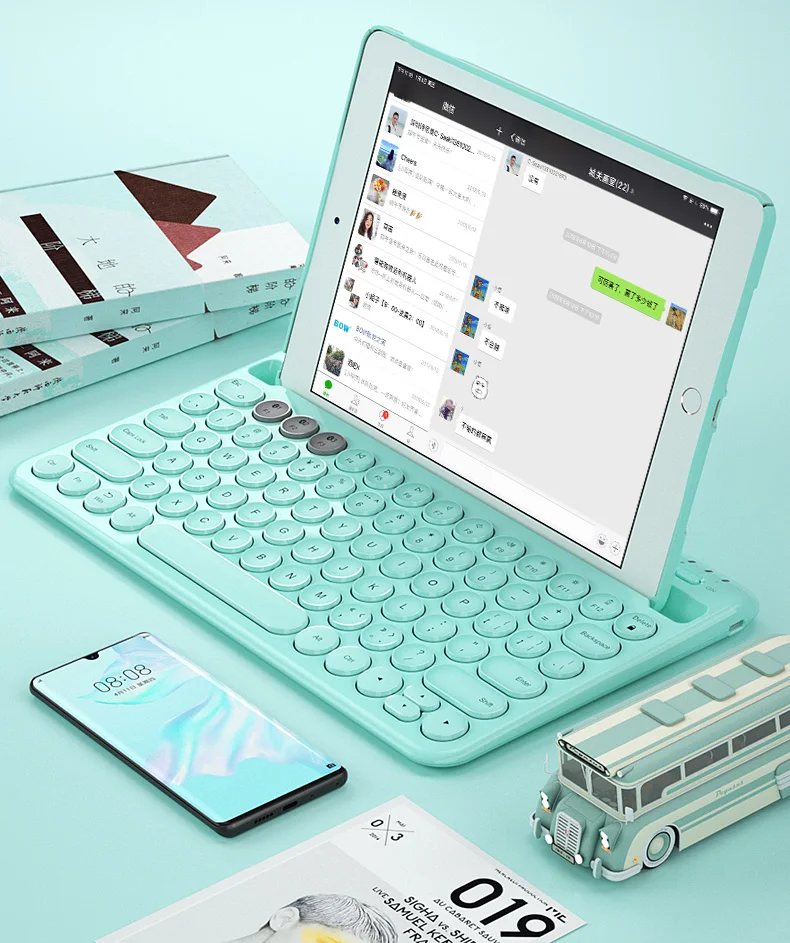 Bluetooth клавиатура Беспроводная игровая мышь набор Бесшумная мини для iPad Волшебная