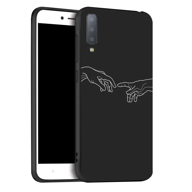 x069 Чехол для samsung A6, A8 Plus, A7, A9, чехол, мягкий, 3D, мультяшный, силиконовый, черный, окрашенный, чехол для телефона, для samsung Galaxy A5, бампер - Цвет: x069