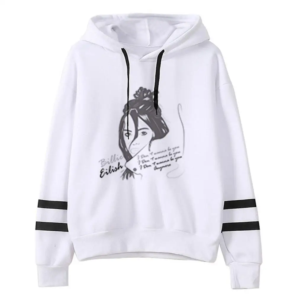 white - style 4 Новая уличная толстовка с капюшоном Billie Eilish Comic Print, пуловер, модная толстовка с капюшоном для мужчин/wo, Мужская толстовка в стиле хип-хоп, унисекс, толстовка, Топ - Цвет: white - style 4