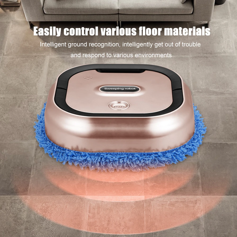 Automatic Home Smart Sweeping Robot Floor Mops USB Charging Vacuum