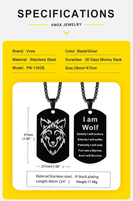 Vnox Cool Military Dog Tags For Men, Two Tones Geometric Pendanti With Aaa  Cz Stone, Punk Rock Real Man Collar Jewelry - AliExpress