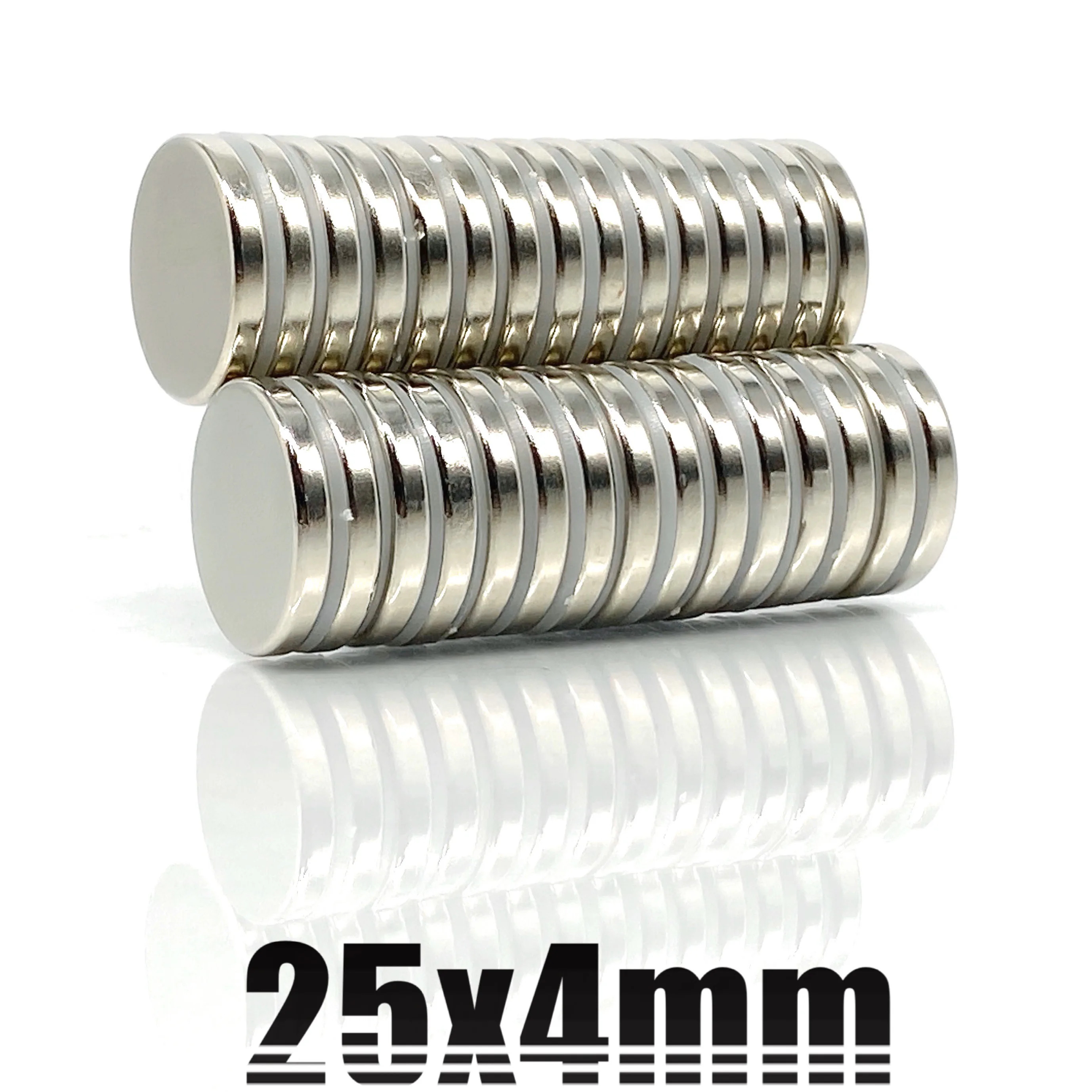 Ímã de neodímio 25x4, ímã de 25mm x 4mm n35 ndfeb, disco imanes magnético permanente forte super forte 25*4mm, 2/5/10/20 peças