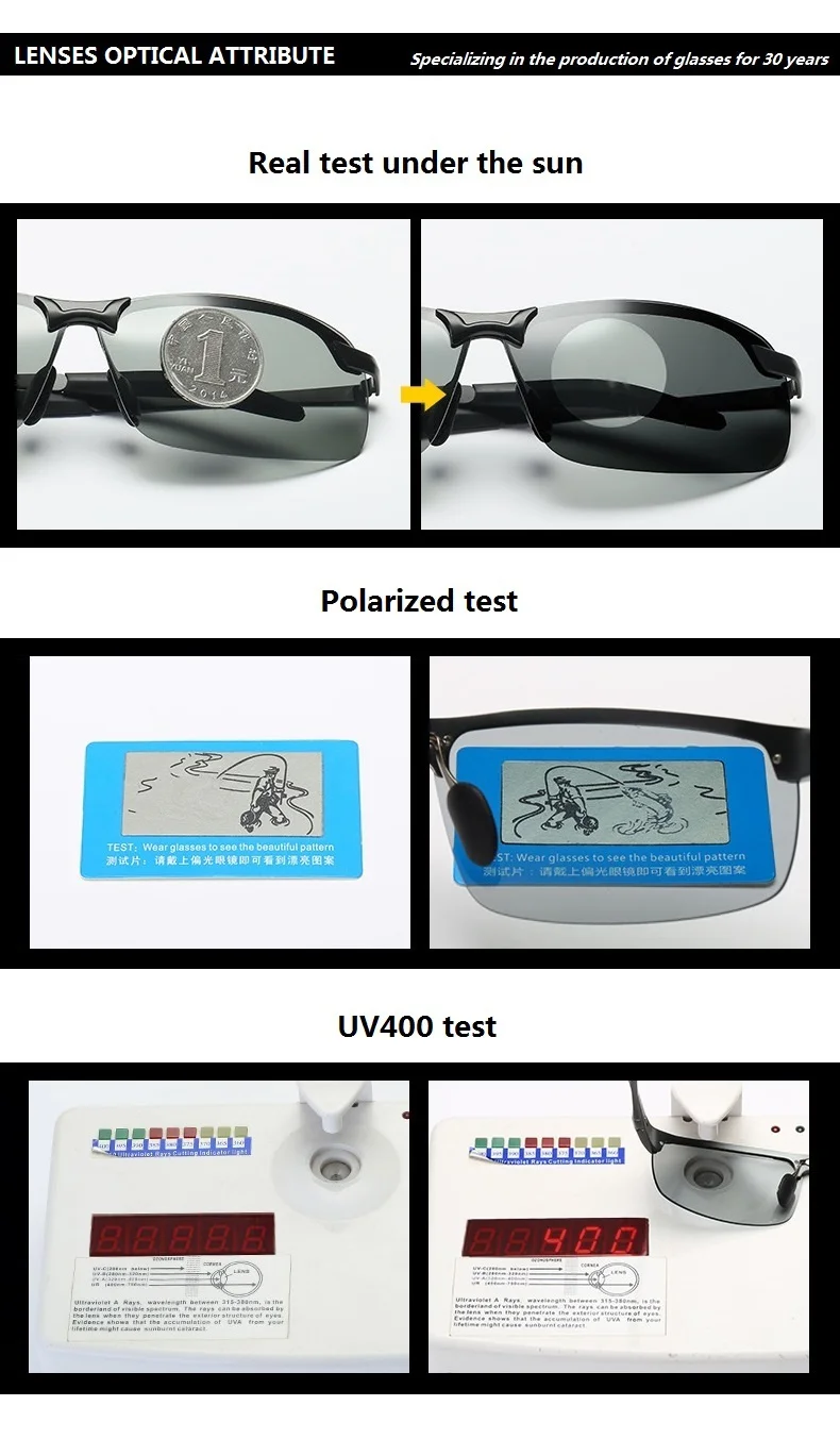 Photochromic Sunglasses Men Polarized Driving Chameleon Glasses Male Change Color Sun Glasses Day Night Vision Driver's Eyewear 5 He2602d6a7c6549f08c7a74481f38fbe0n