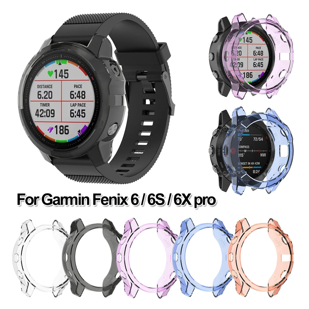 Мягкий чехол из ТПУ для смарт-часов Garmin Fenix 6 6S 6X Pro защитная рамка Сменные