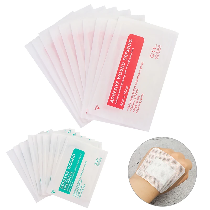 

50Pcs Large Size Hypoallergenic Non-woven Medical Adhesive Wound Dressing Band-Aid Bandage First Aid Hemostasis Plaster