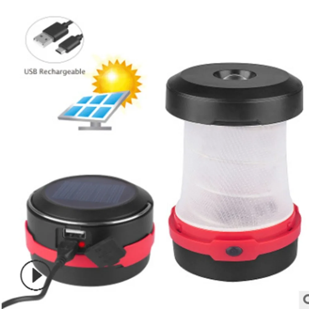 Solar tent camping lamp lighting Outdoor/indoor LED portable lantern 60LM 3.7V Emergency lights Hiking Camping Lantern Light