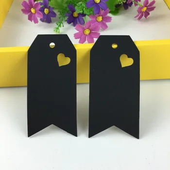 

200pcs/lot Big Size 9.5x4.5cm brown/black with heart Gift Tag, Wedding Favor Tag, Price Label Party Hang Tag