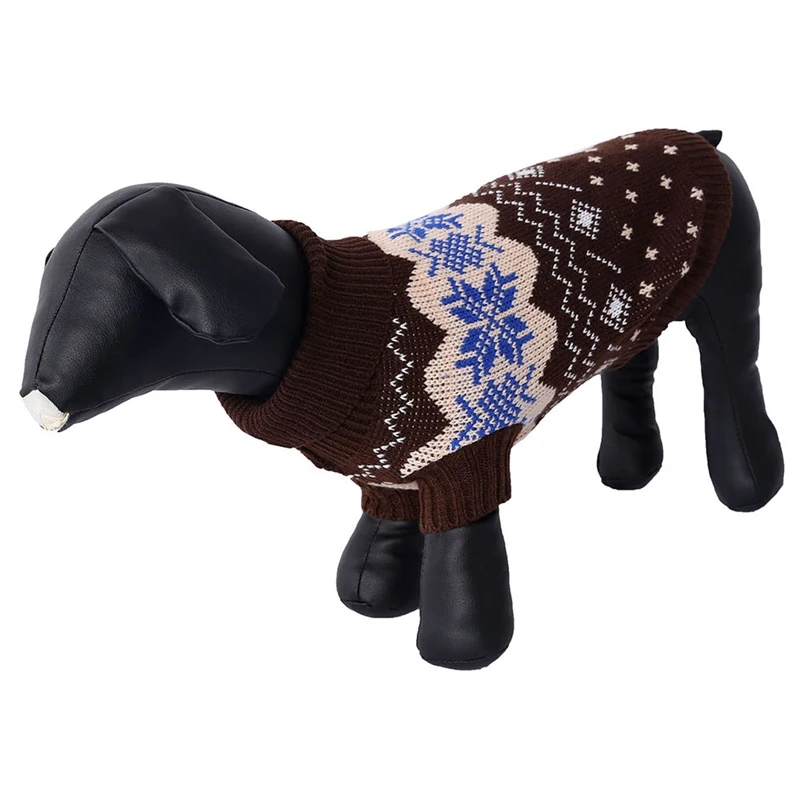 Одежда для собак, зимний теплый Рождественский свитер для собак, верхняя одежда для питомца, вязаная крючком ткань, джерси, Перро, товары для домашних животных