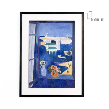 

Matisse framed artwork I Landscape viewedfrom a window Tangiers aluminum picture frame with matboard 30x40cm